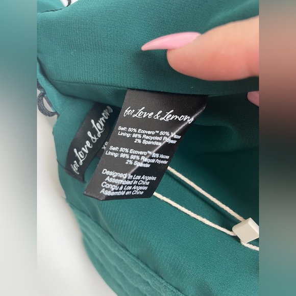 NWT For Love & Lemons Sammie Crop Top Green Leopard Print Bustier XS - Picture 8 of 9